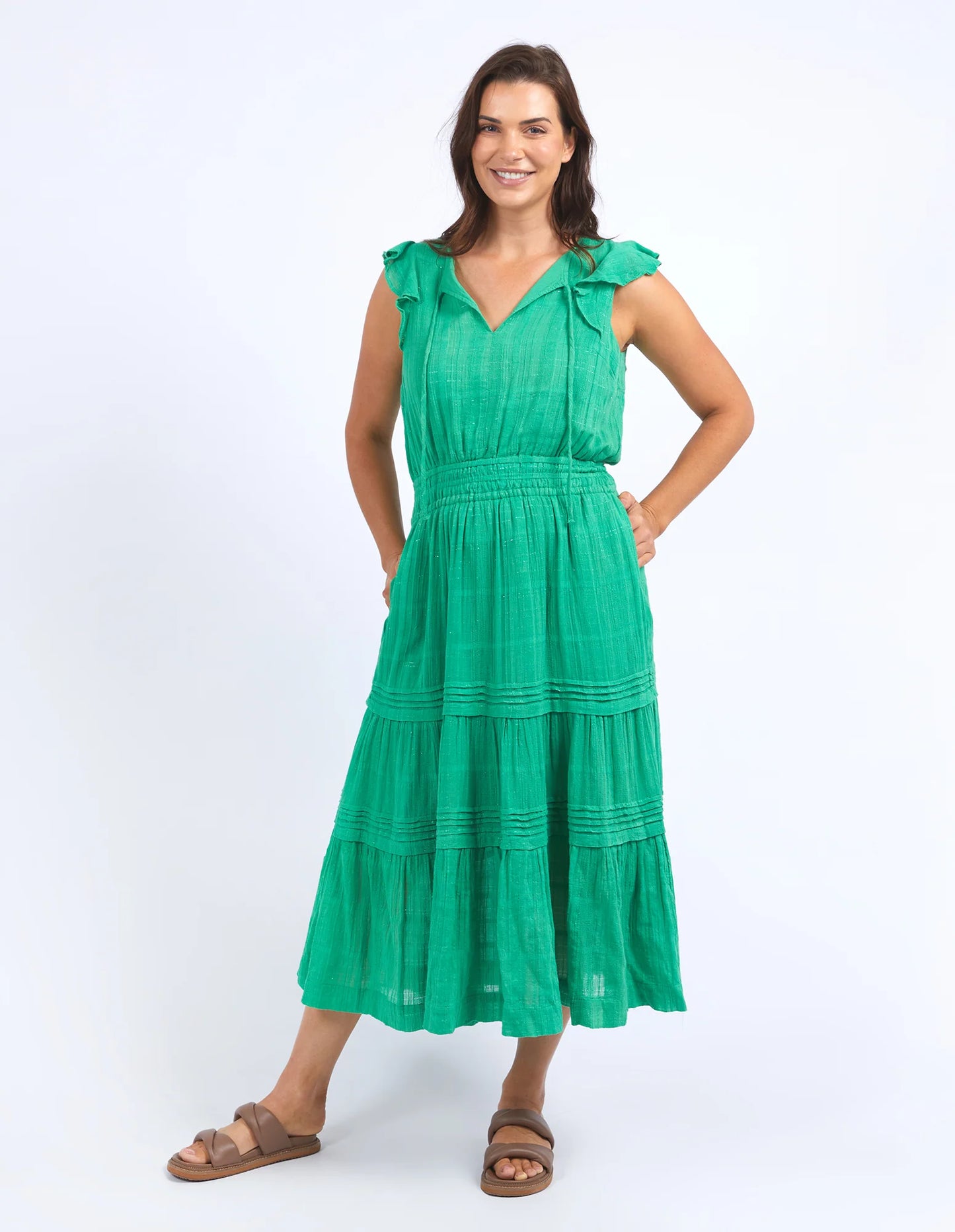 ELM ISABELLA DRESS GREENBRIAR