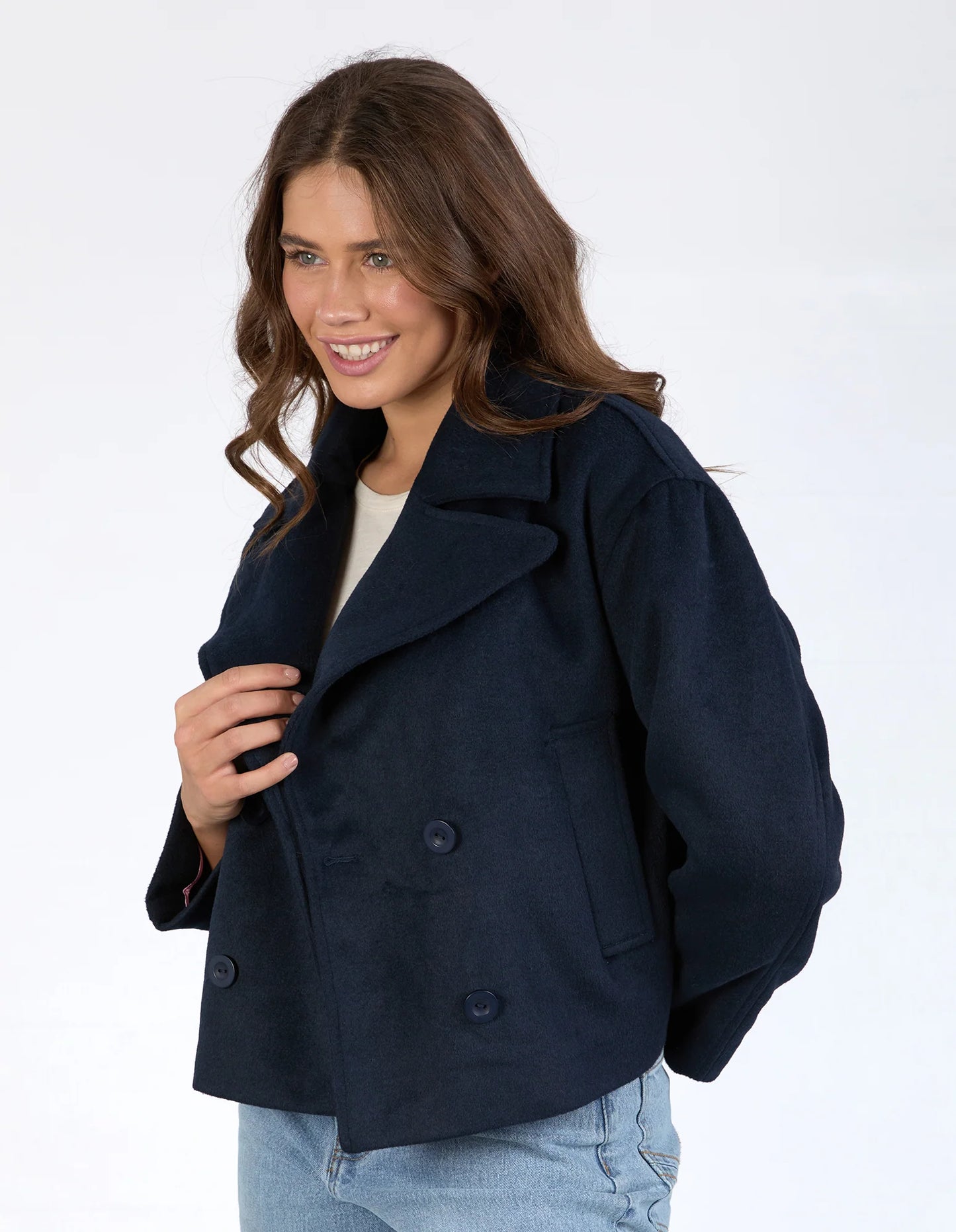 ELM HARLEY PEACOAT NAVY