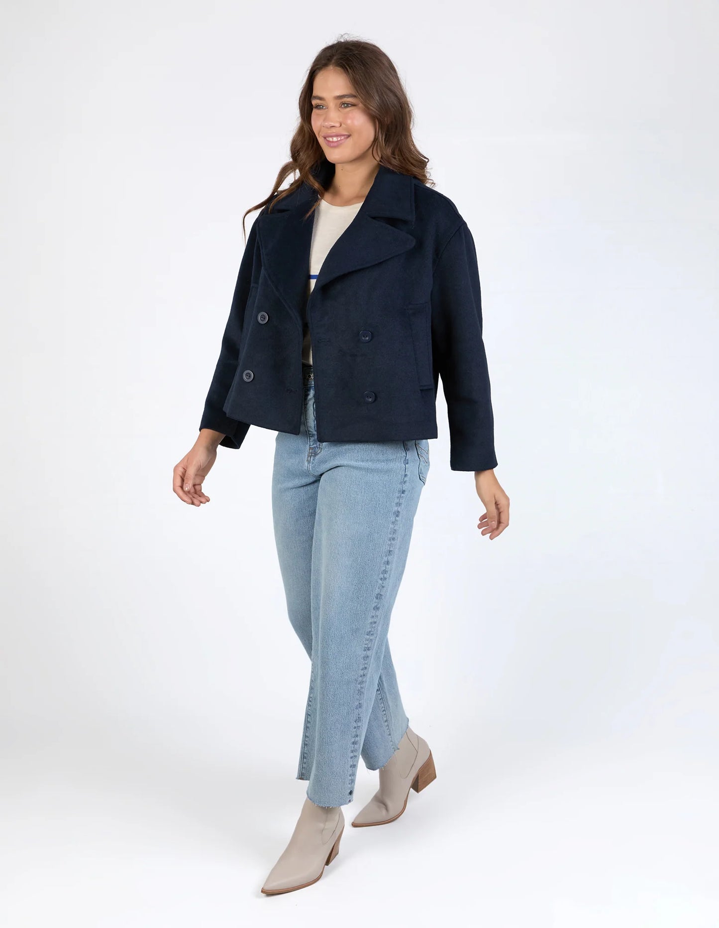 ELM HARLEY PEACOAT NAVY