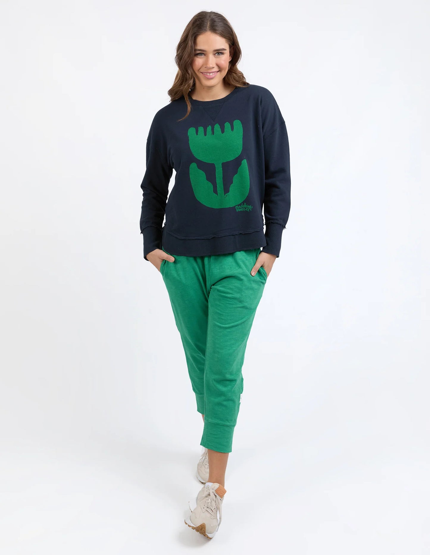 ELM MADELEINE STAMER CREW NAVY