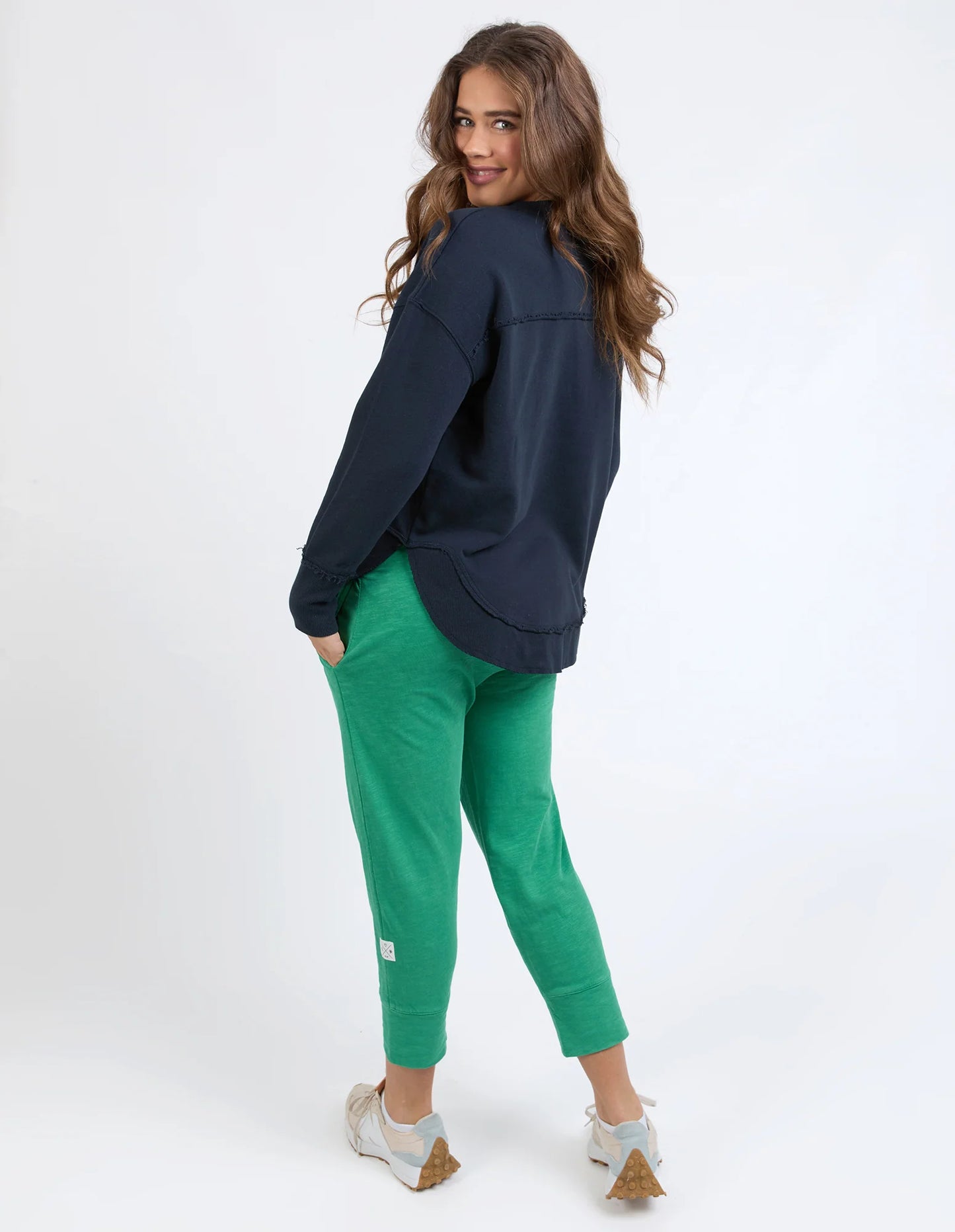 ELM MADELEINE STAMER CREW NAVY