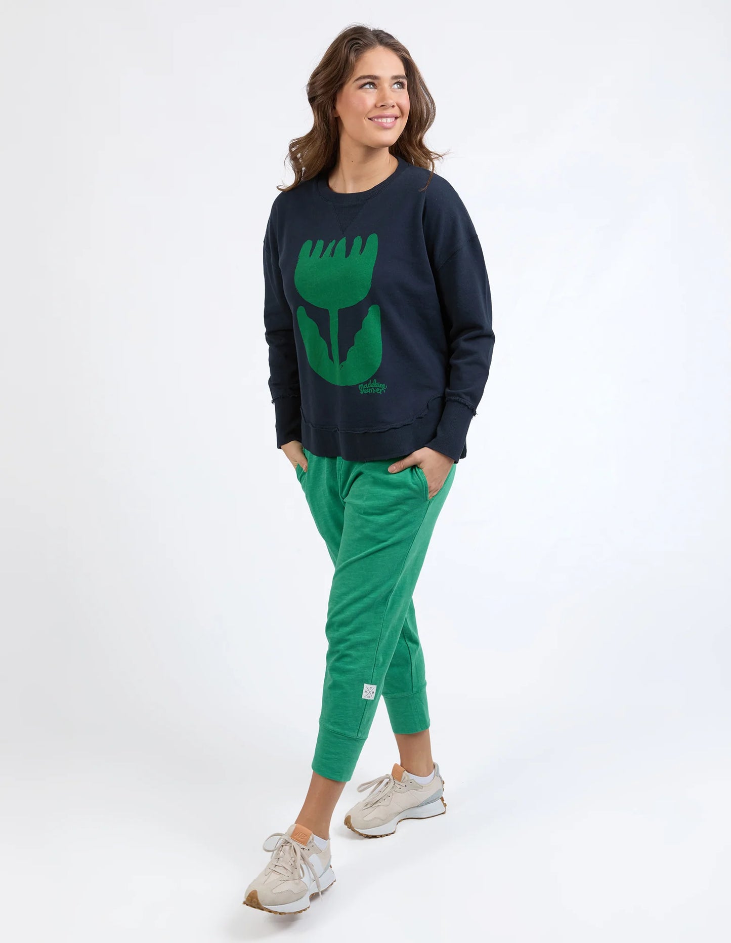 ELM MADELEINE STAMER CREW NAVY