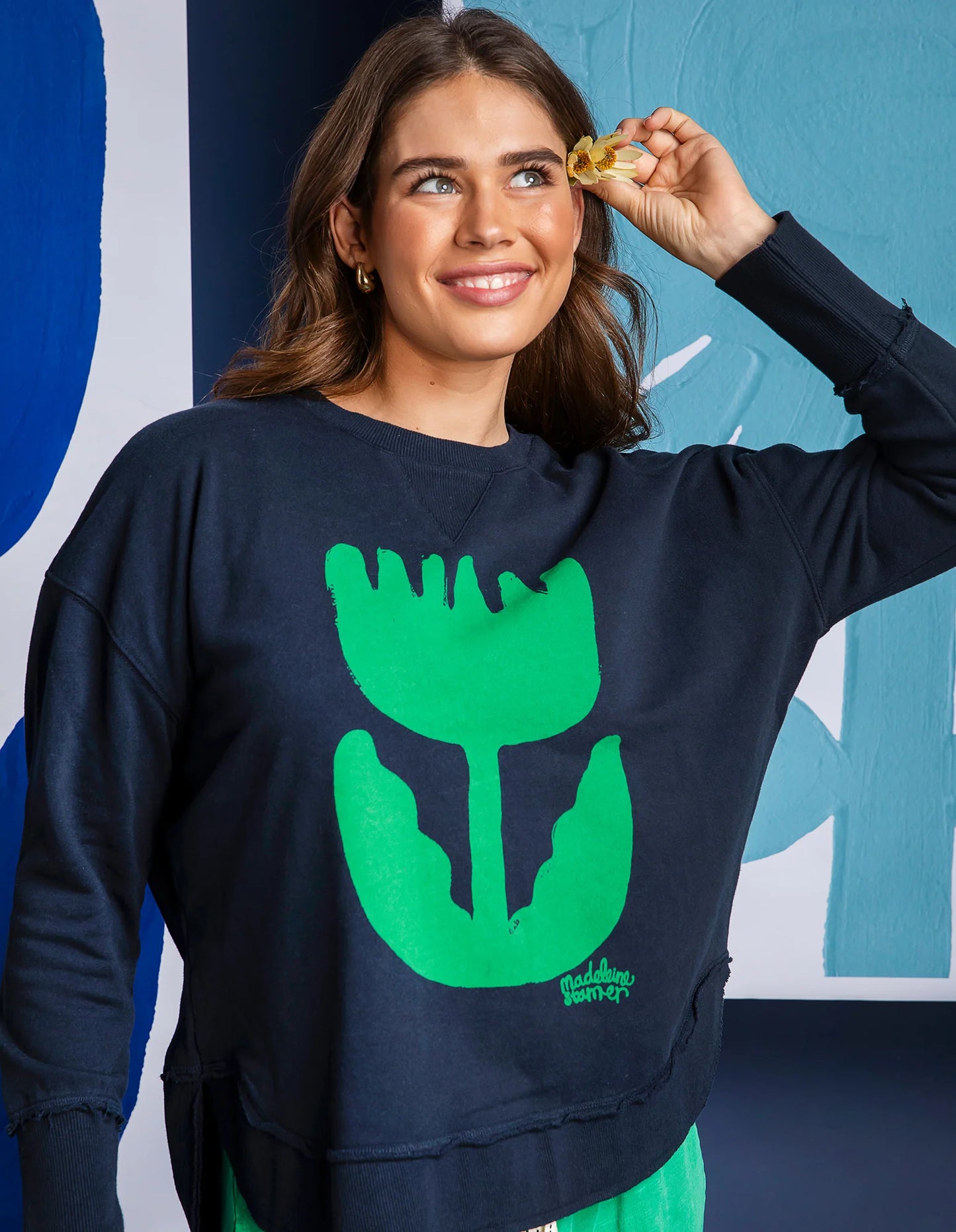 ELM MADELEINE STAMER CREW NAVY