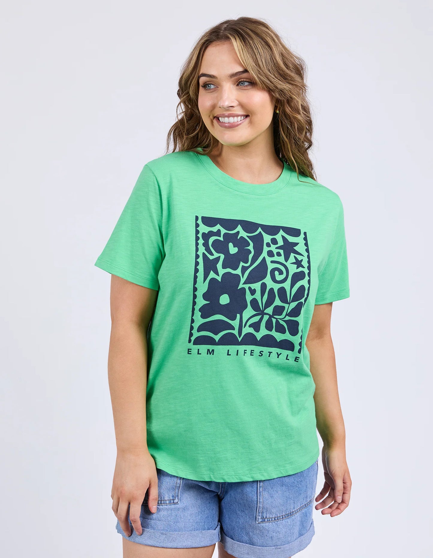 ELM WINONA TEE SPRING GREEN