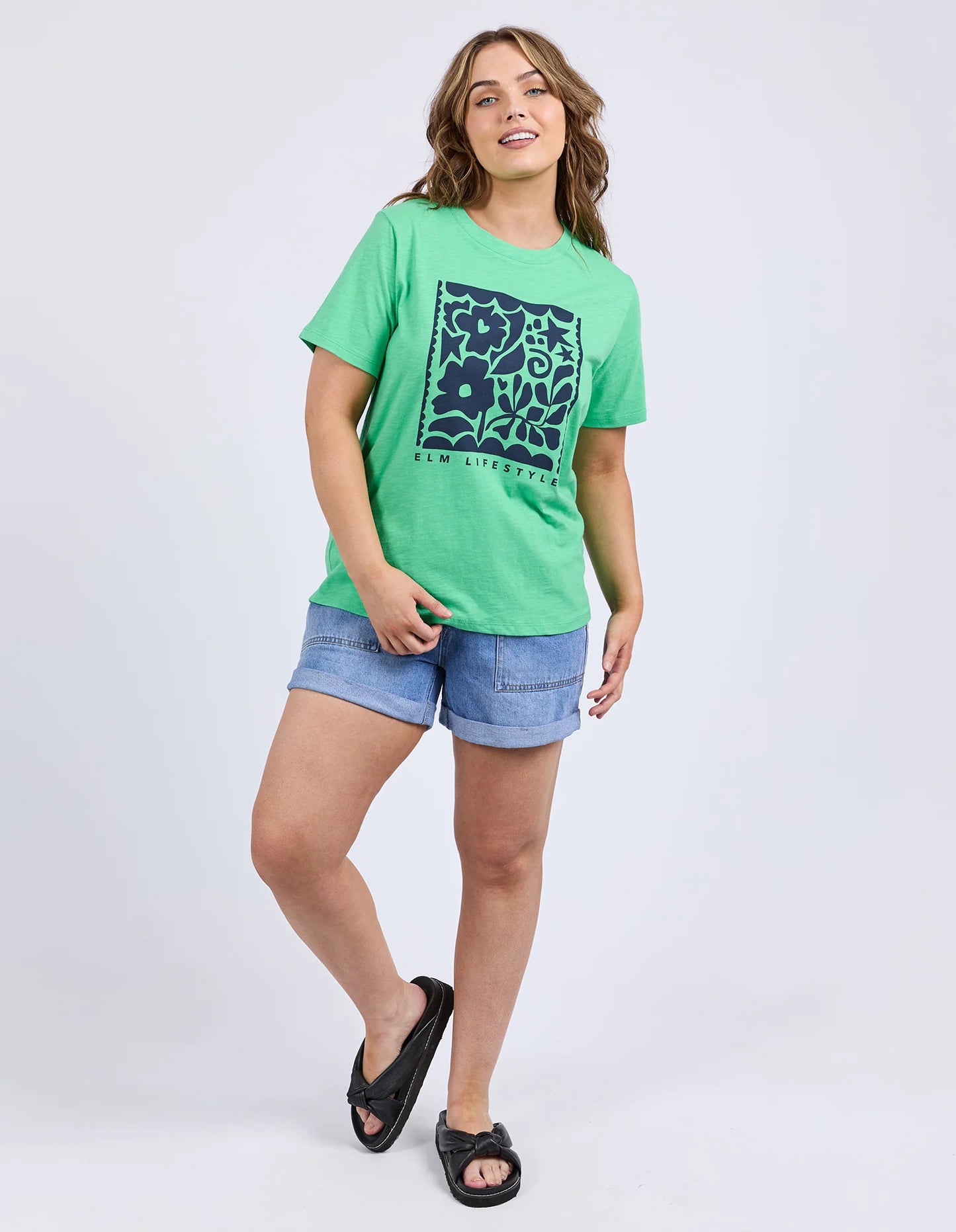 ELM WINONA TEE SPRING GREEN