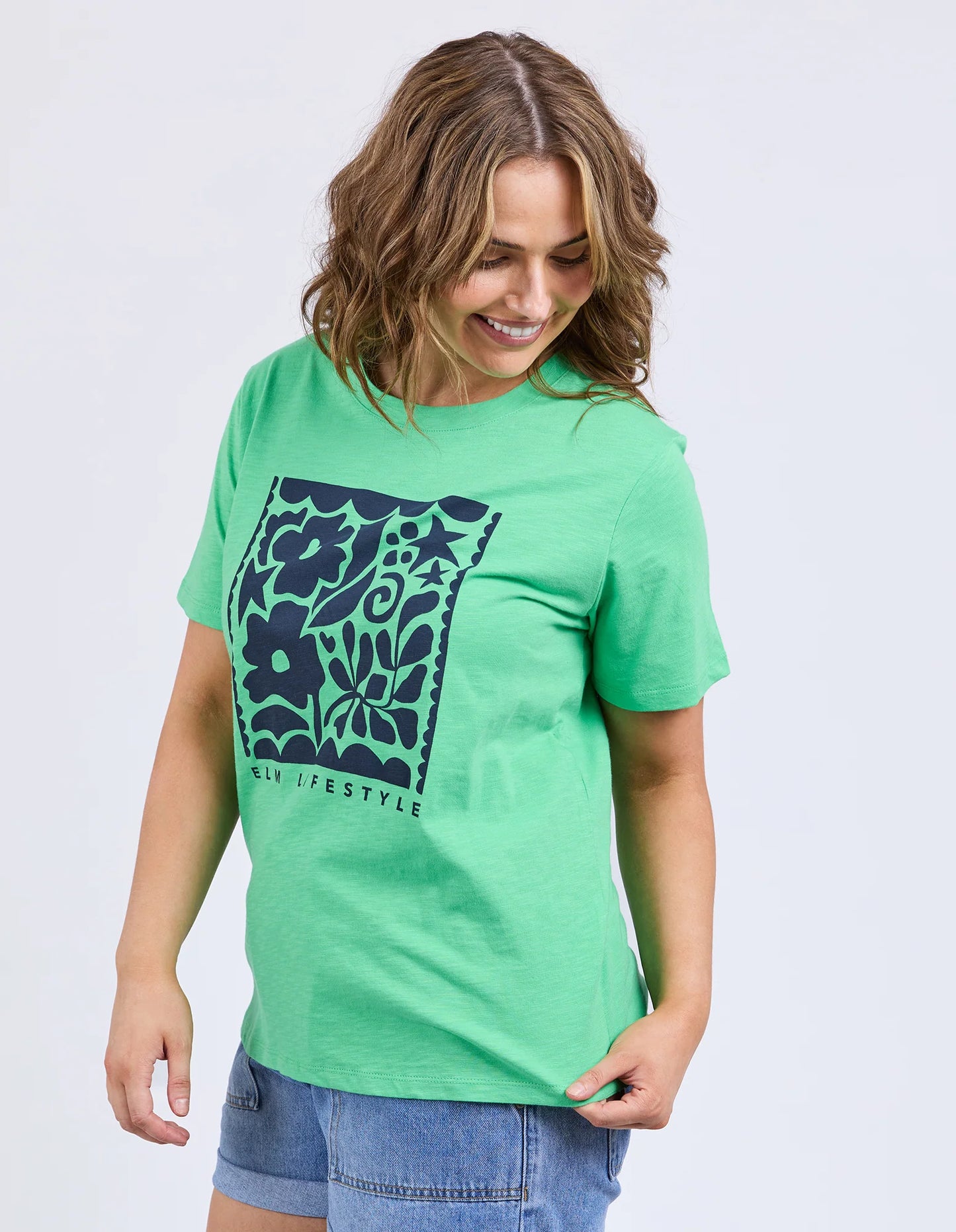 ELM WINONA TEE SPRING GREEN