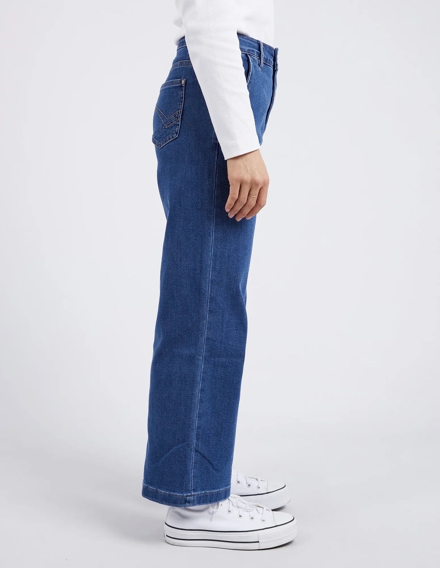 Elm Izzy Wide Leg Jean | Dark Blue Wash