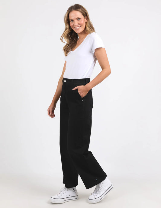 ELM IZZY WIDE LEG JEAN BLACK