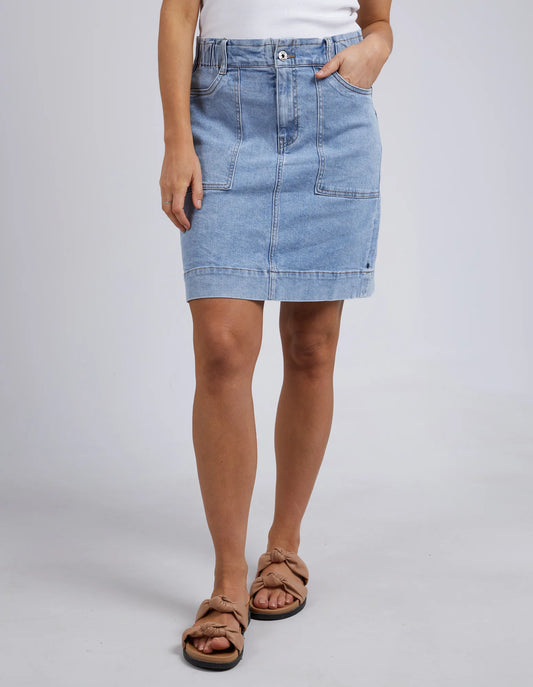 ELM ATLAS DENIM SKIRT DARK BLUE WASH