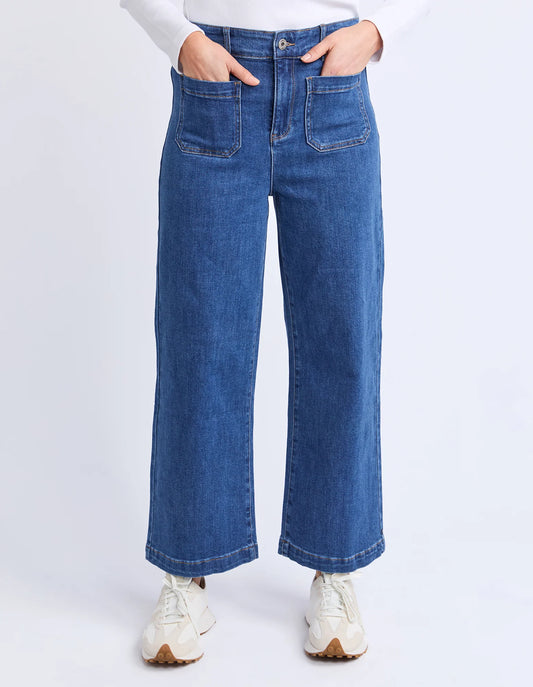 Elm Alyssa Front Pocket Jean | Mid Blue Wash