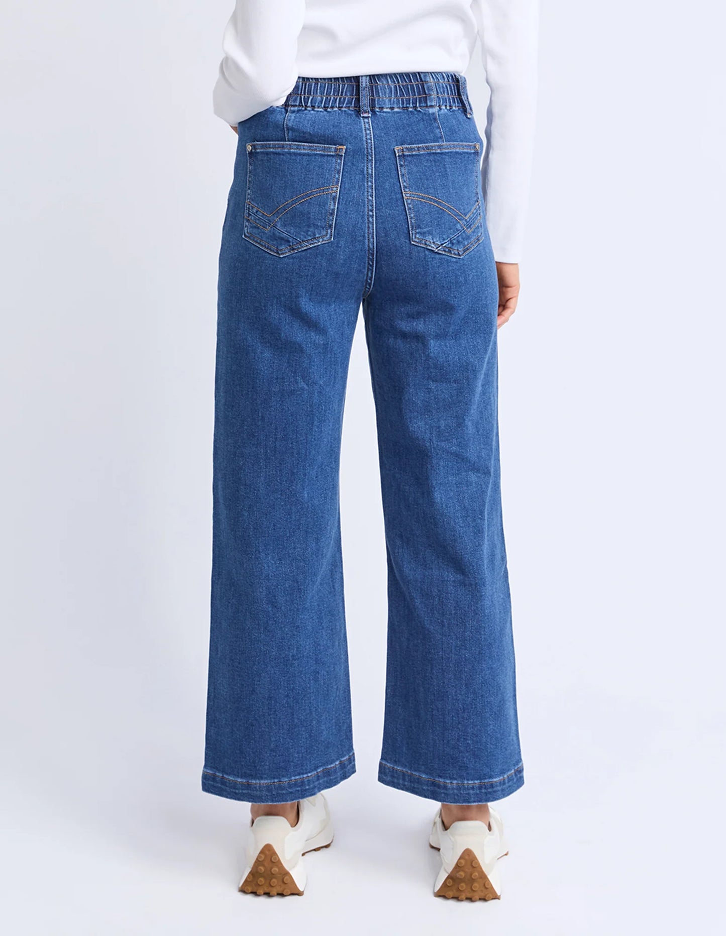Elm Alyssa Front Pocket Jean | Mid Blue Wash