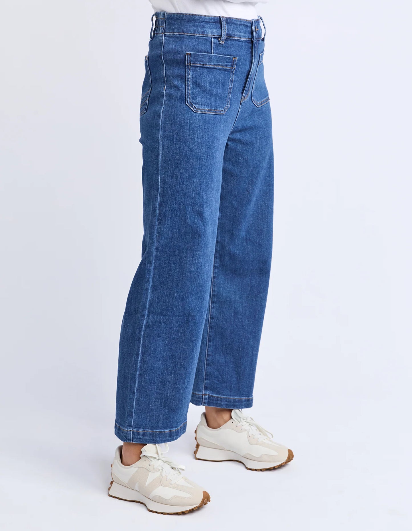 Elm Alyssa Front Pocket Jean | Mid Blue Wash