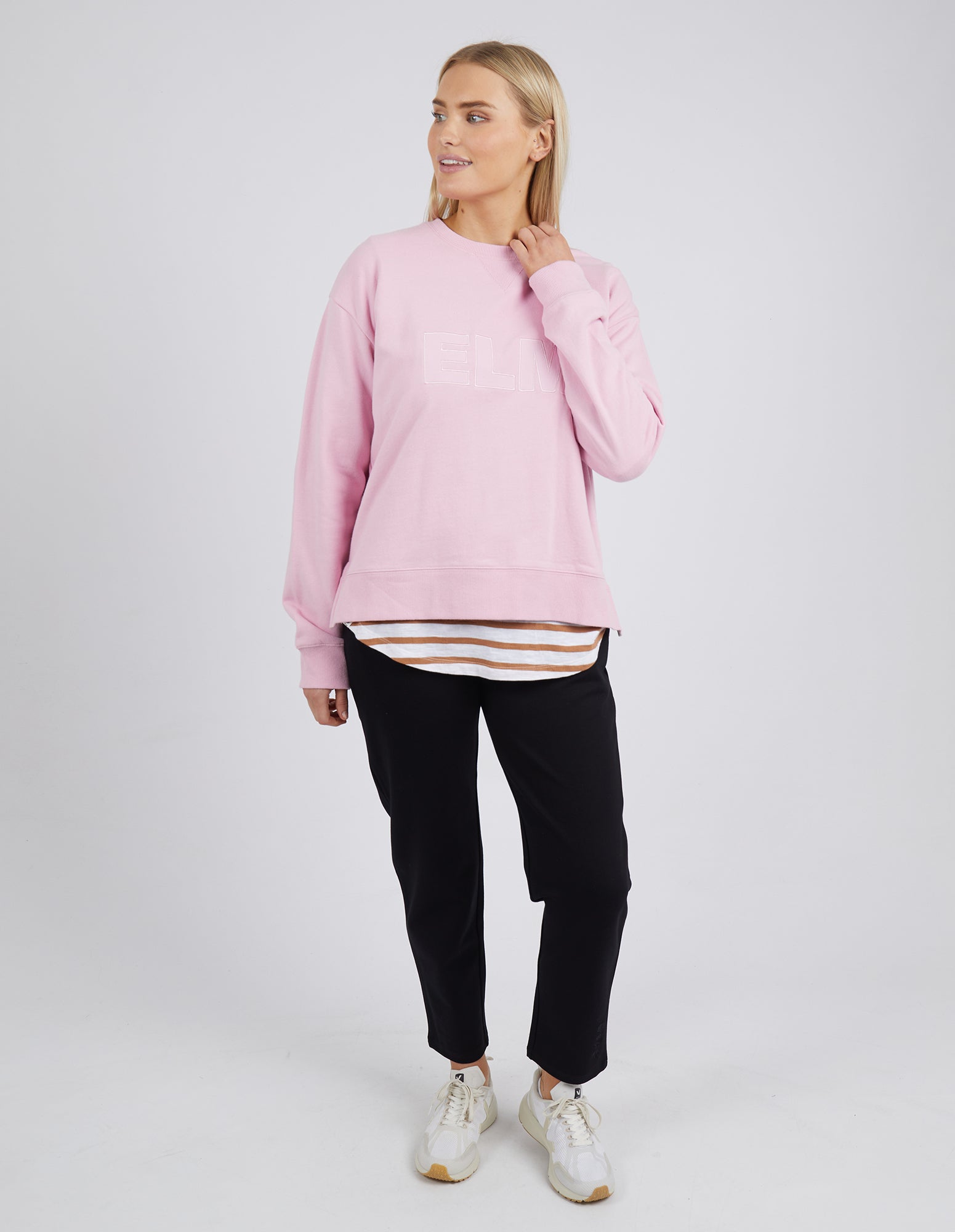 ELM APPLIQUE SWEAT HEATHER