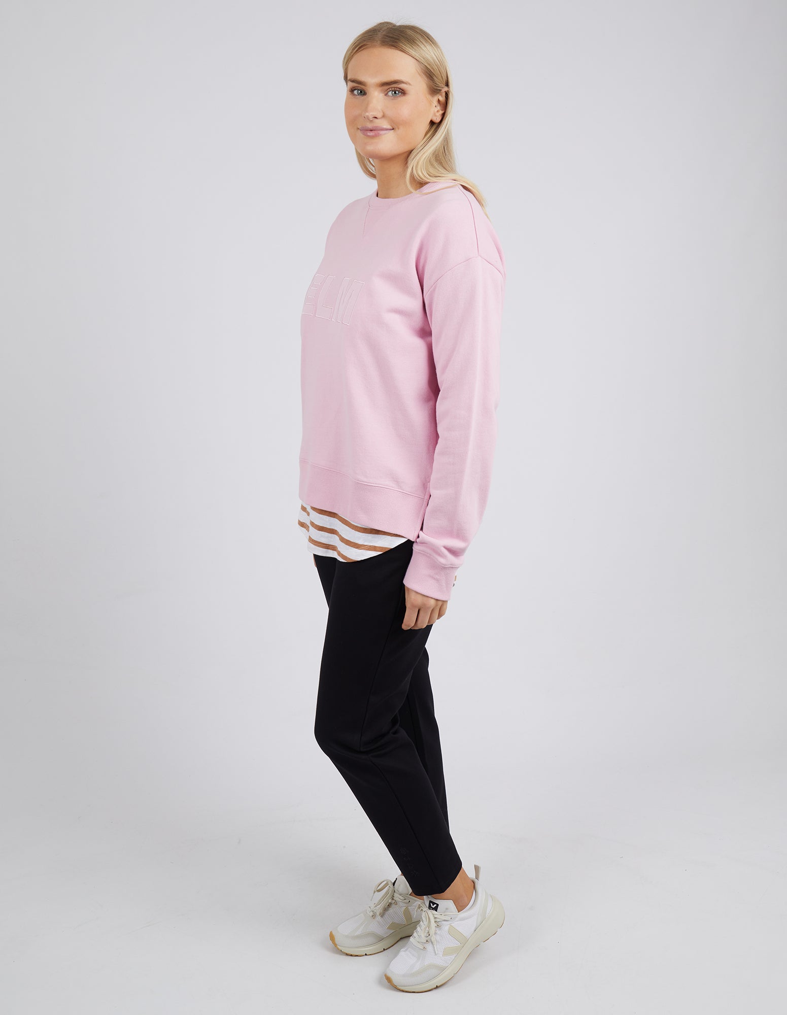 ELM APPLIQUE SWEAT HEATHER