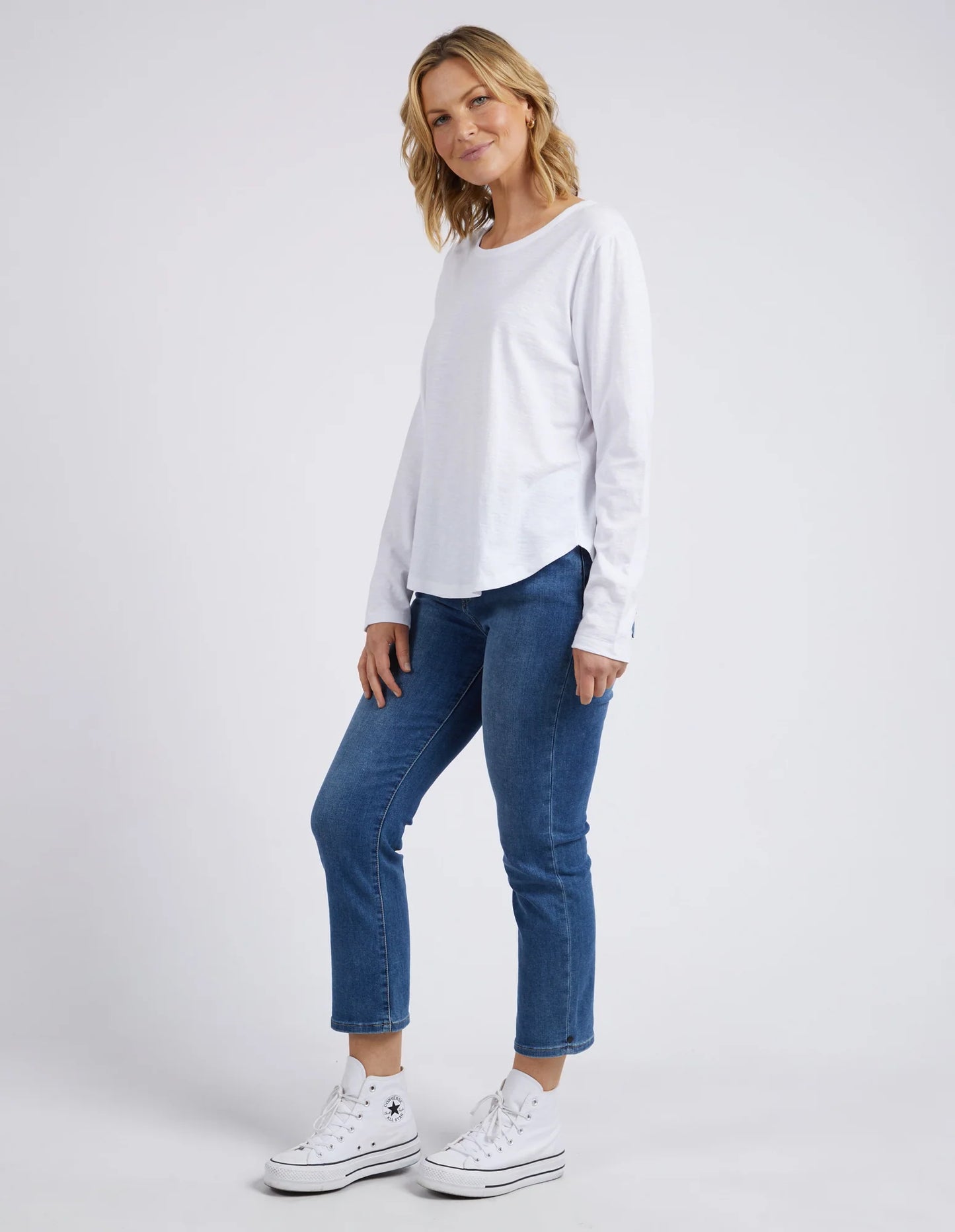 ELM EVERYDAY L/S TEE WHITE