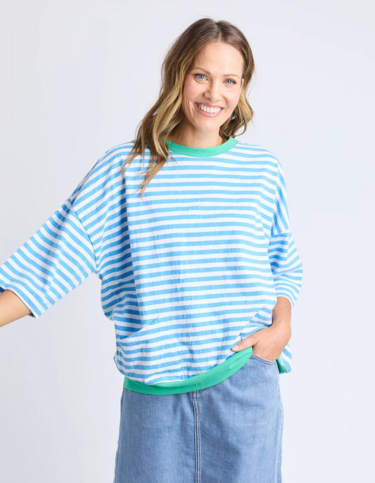 Elm Mazie Stripe Ringer Sweat