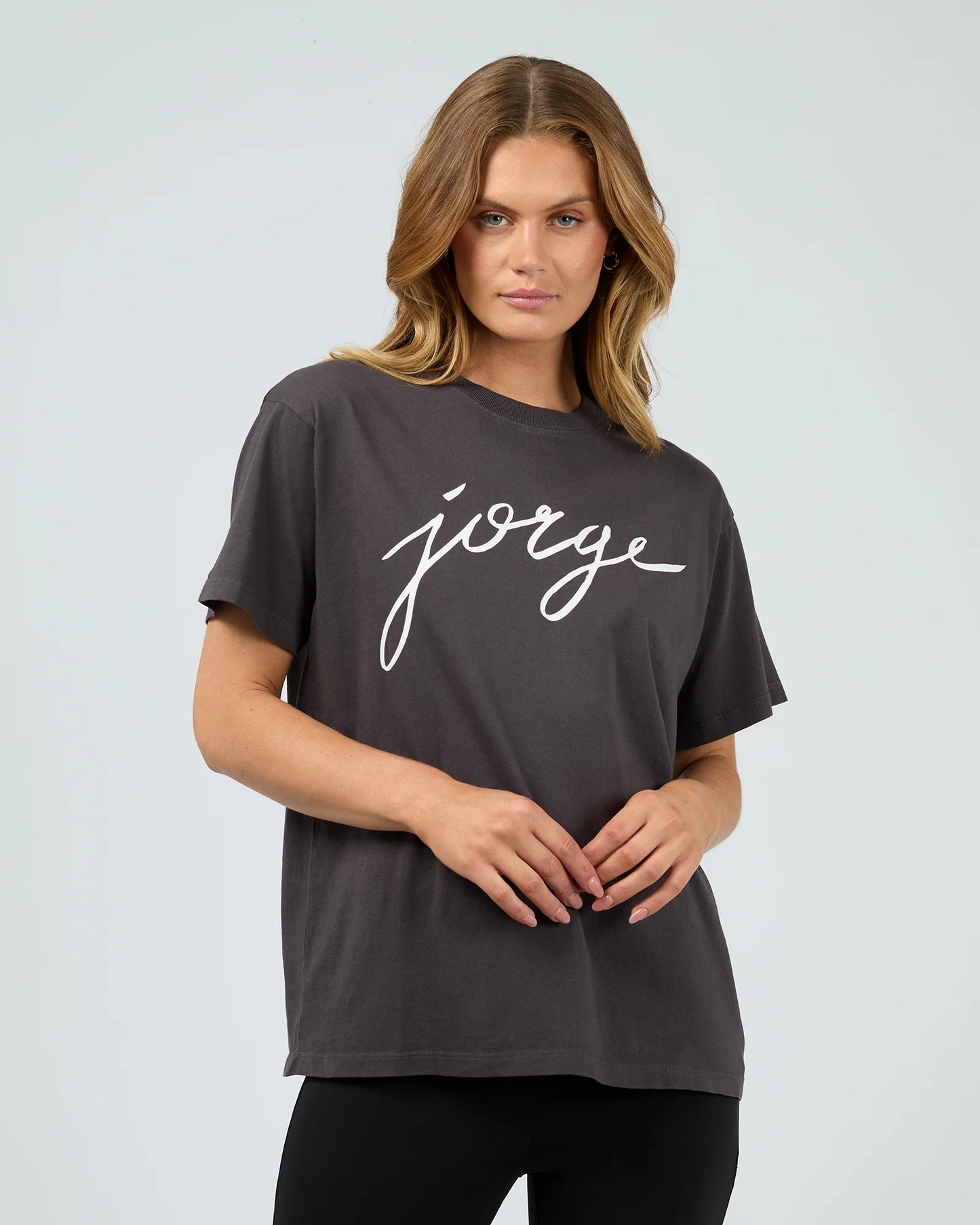 JORGE JORGE SCRIPT TEE WASHED BLACK