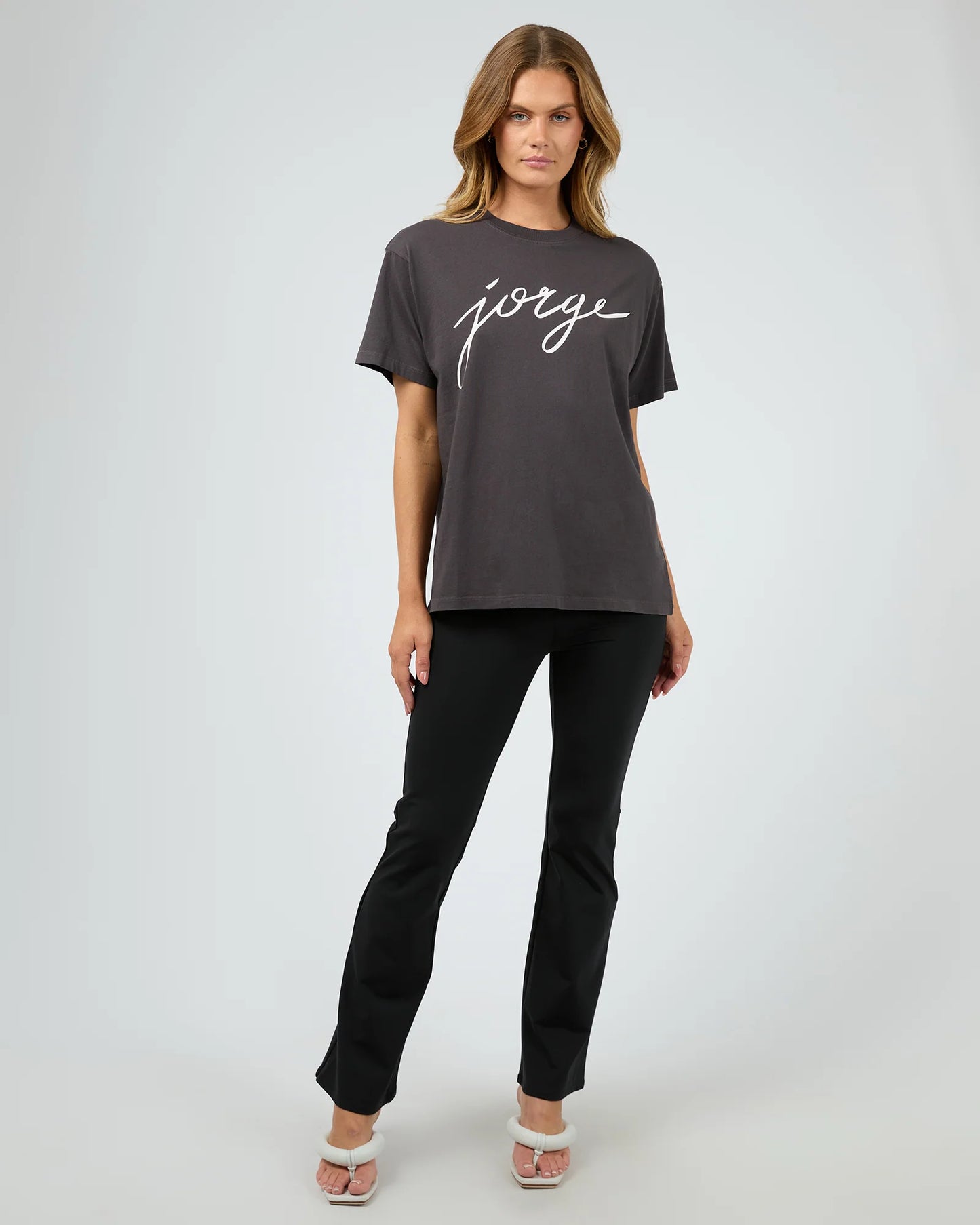 JORGE JORGE SCRIPT TEE WASHED BLACK