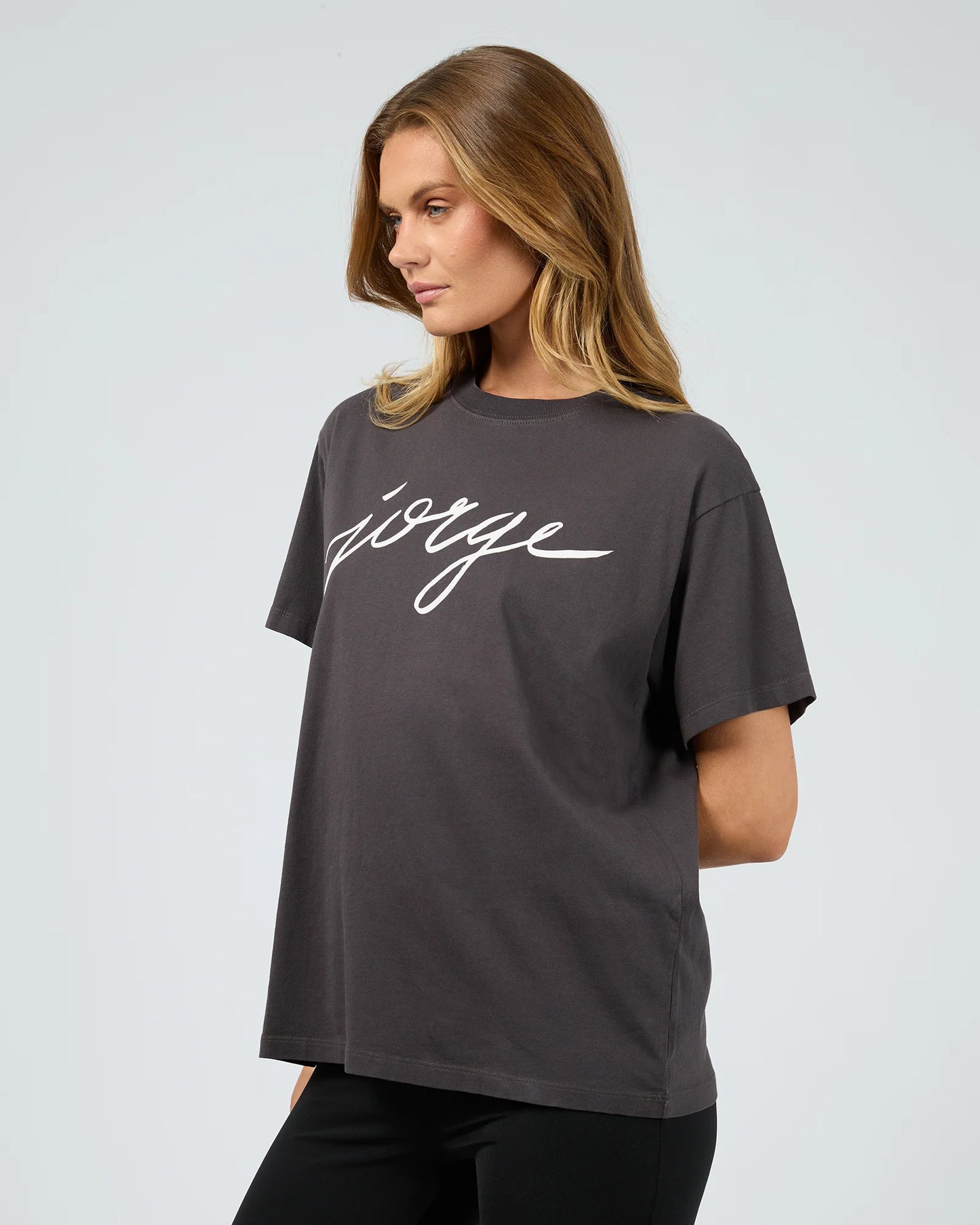 JORGE JORGE SCRIPT TEE WASHED BLACK