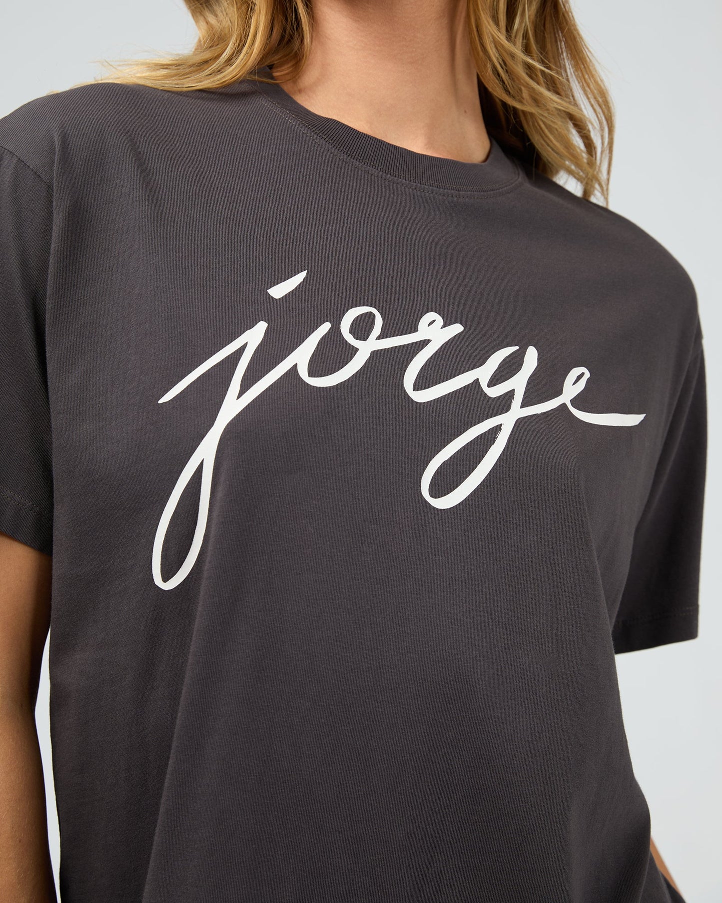 JORGE JORGE SCRIPT TEE WASHED BLACK