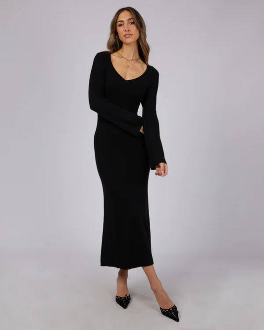 JORGE KARINA KNIT DRESS BLACK