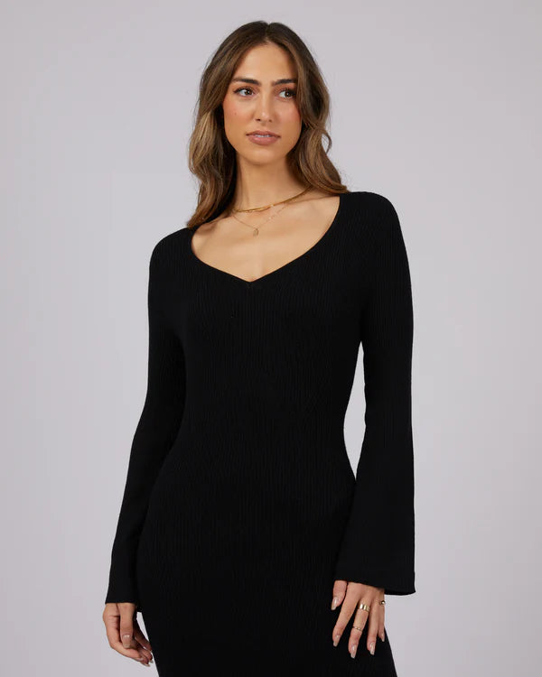 JORGE KARINA KNIT DRESS BLACK