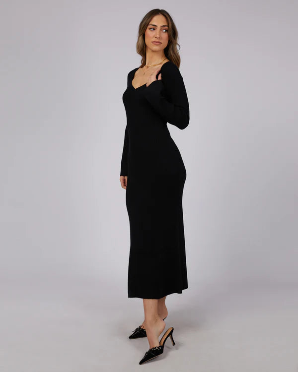 JORGE KARINA KNIT DRESS BLACK