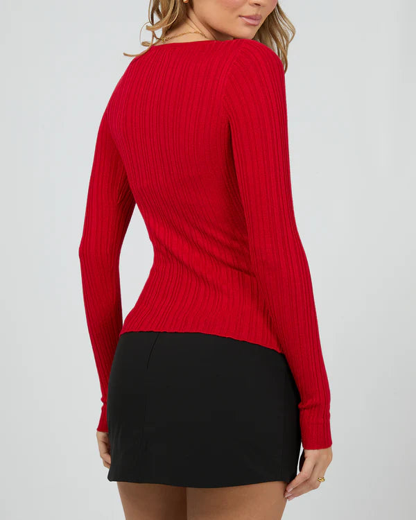 JORGE MIMI CARDIGAN RED