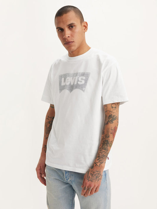 LEVIS VINTAGE FIT GRAPHIC TEE WONKY BATWING WHITE