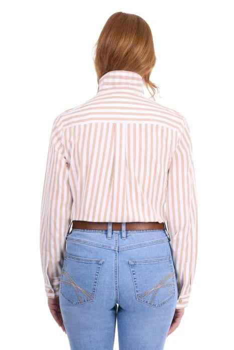 Thomas Cook Womens Ellie Long Sleeve Shirt | Tan/White