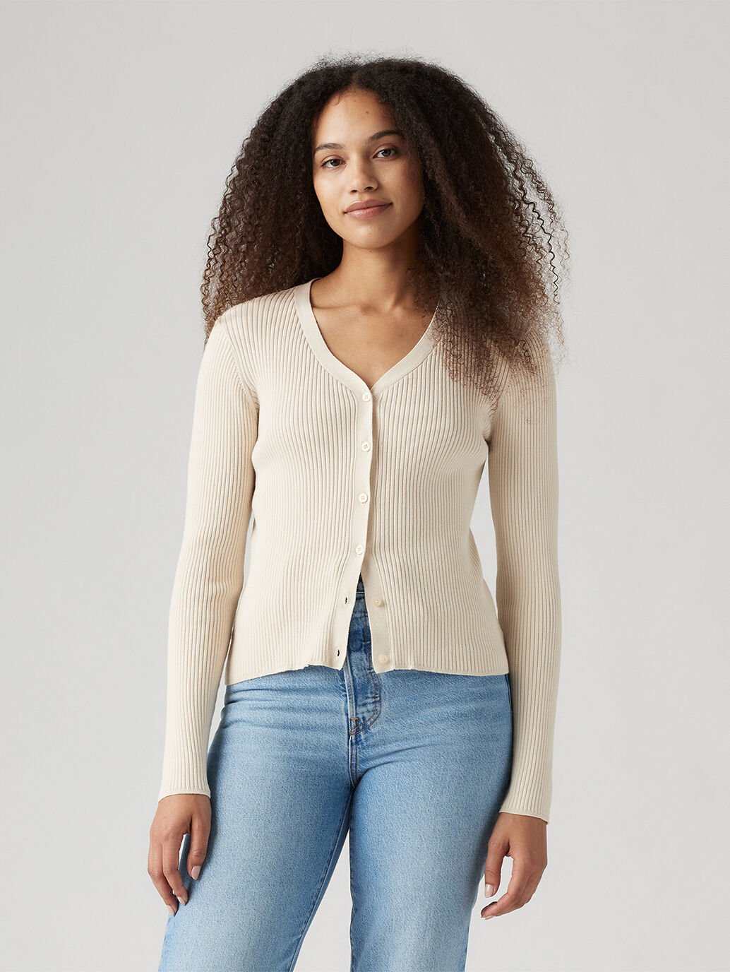 LEVI'S TULIP CARDIGAN OATMEAL HEATHER