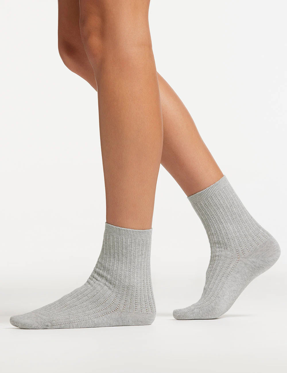 AMBRA 3 PACK FINE CABLE CREW SOCKS SEAFOAM/GREY MARLE/OATMEAL