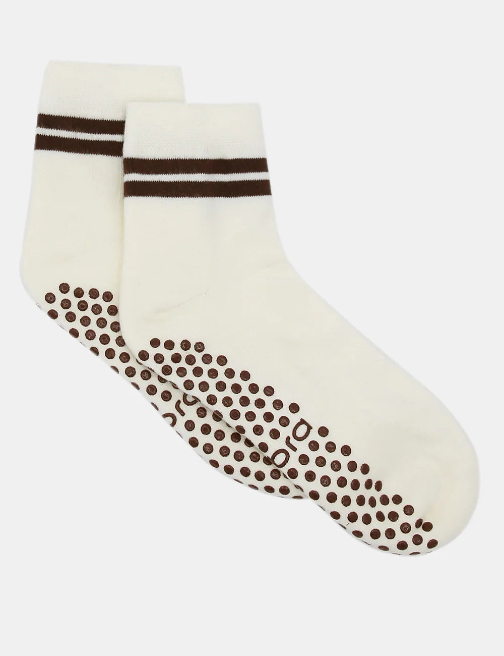 Ambra Grip Crew Sock | Buttercream