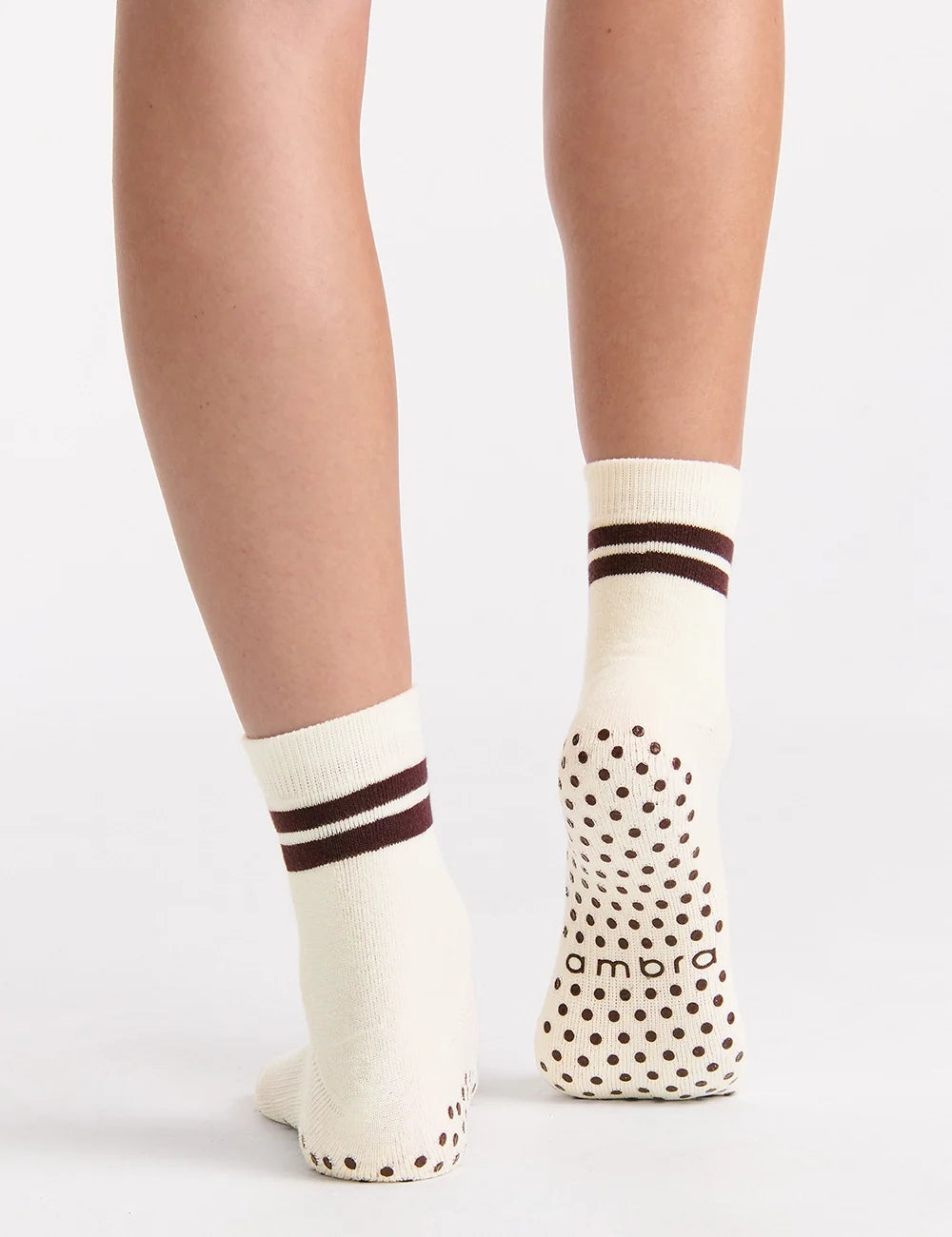 Ambra Grip Crew Sock | Buttercream