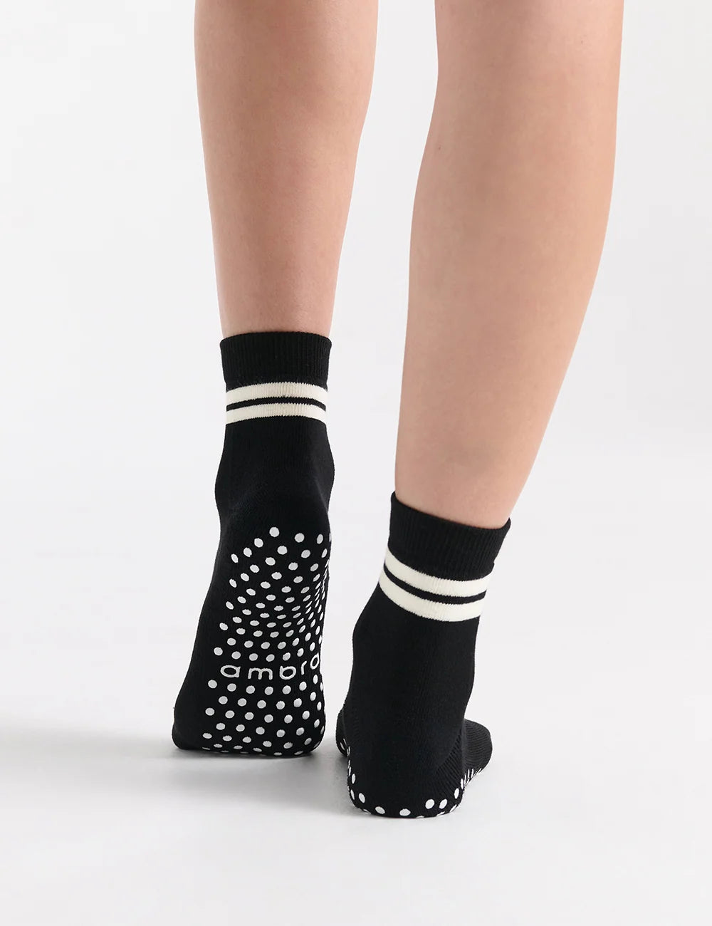 Ambra Grip Crew Sock | Black