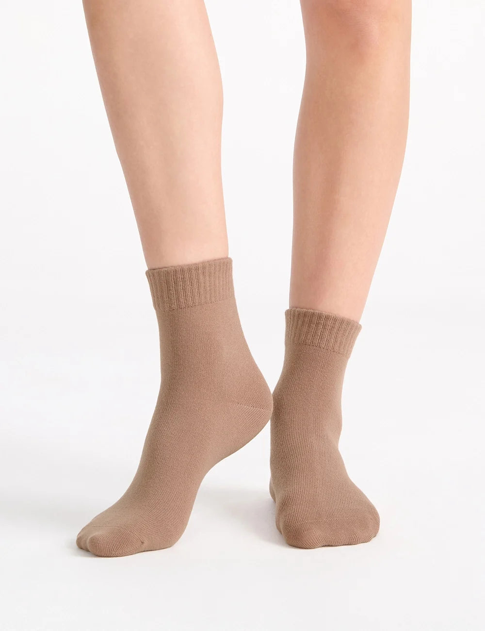 Ambra 2PP Rib Top Crew Sock | Buttercream/Husk