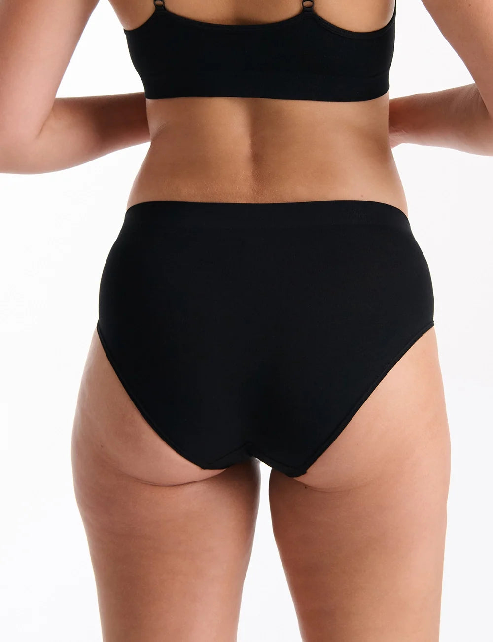 Ambra Pure Basics Midi Brief 2 Pack Box | Black
