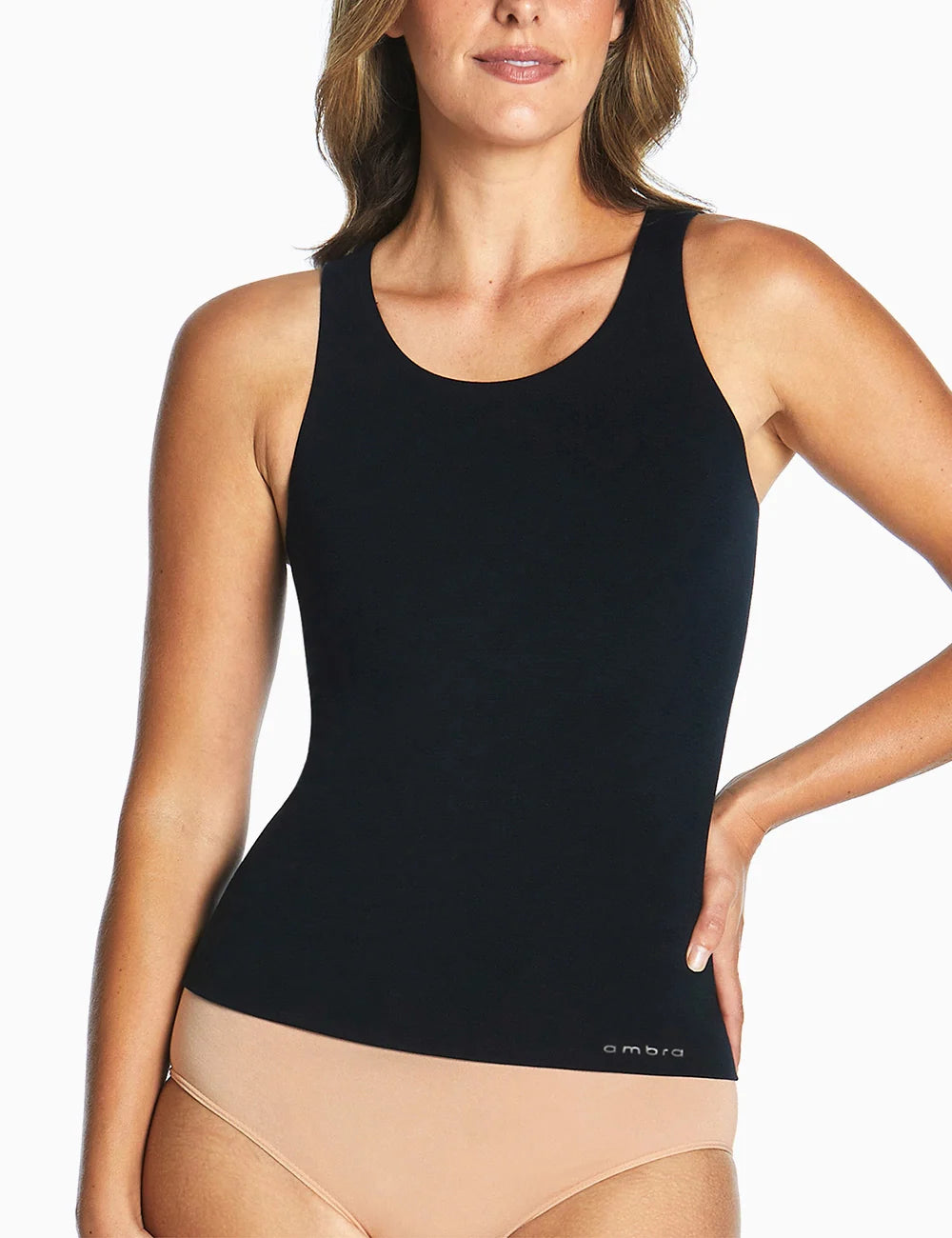 Ambra Pure Basics Shelf Bra Tank | Black