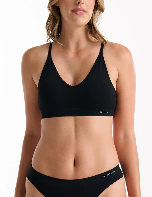 Ambra Pure Basics Triangle Bralette Box | Black