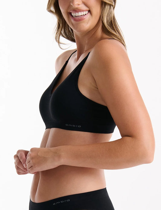 Ambra Pure Basics Triangle Bralette Box | Black