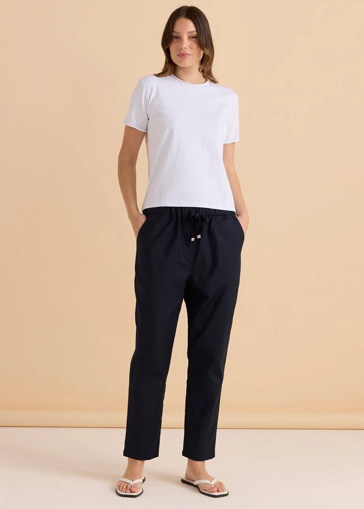 Betty Basics Cotton Slim Fit Tee | White