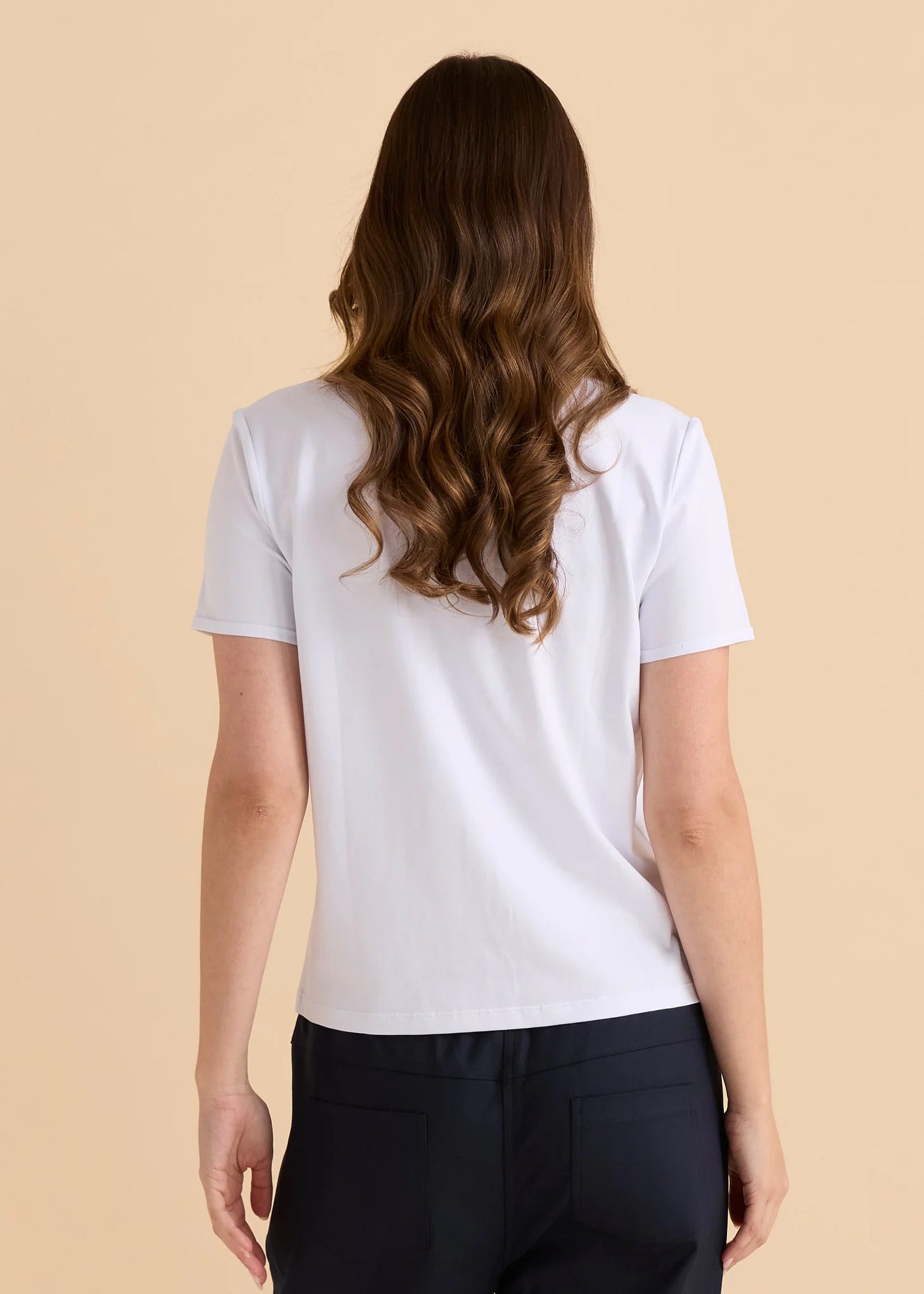 Betty Basics Cotton Slim Fit Tee | White