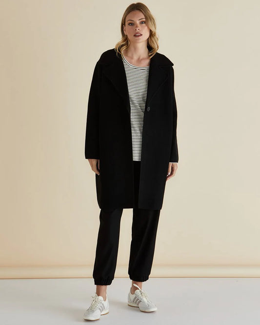 BETTY BASICS COSETTE COATIGAN BLACK