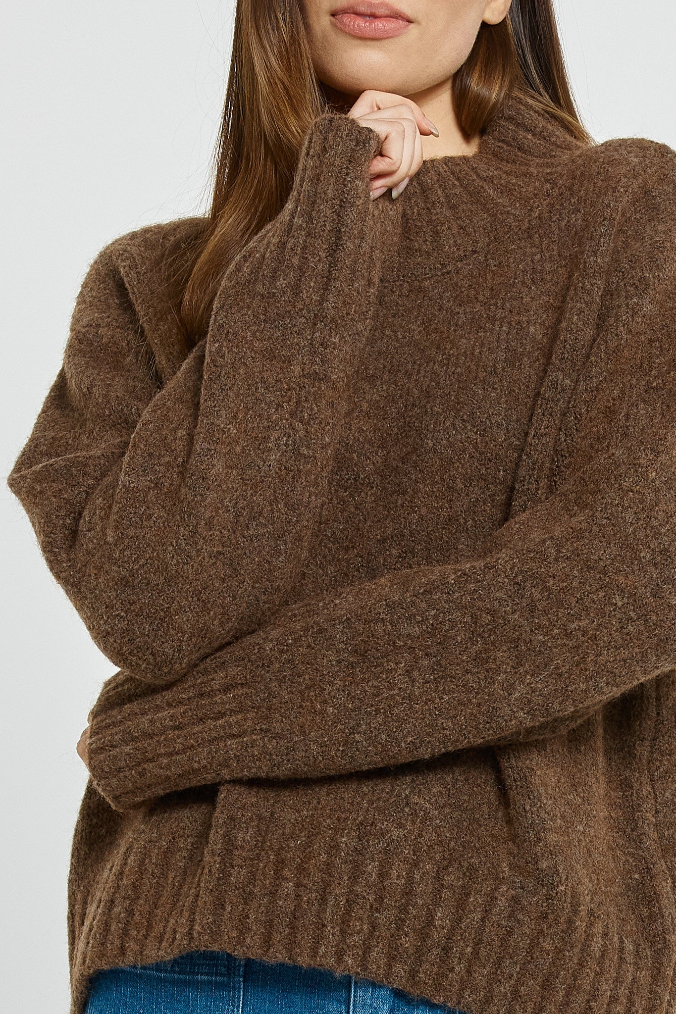 Betty Basics Lola Knit Jumper | Chocolate Brown