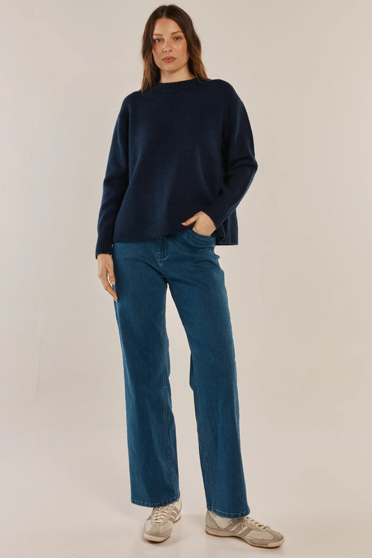 Betty Basics Camryn Knit Sweater | Navy