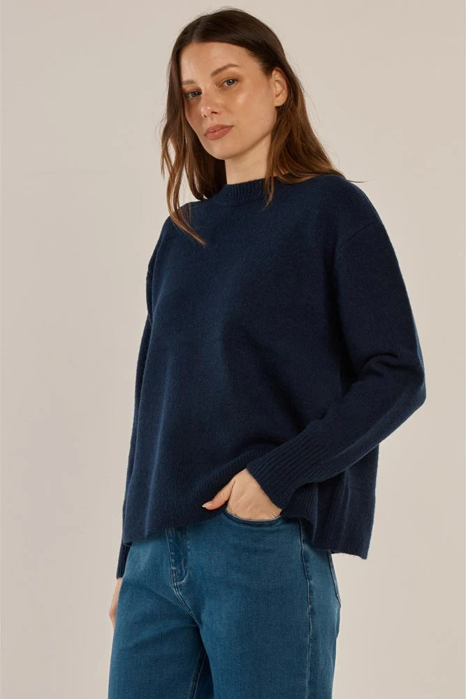 Betty Basics Camryn Knit Sweater | Navy