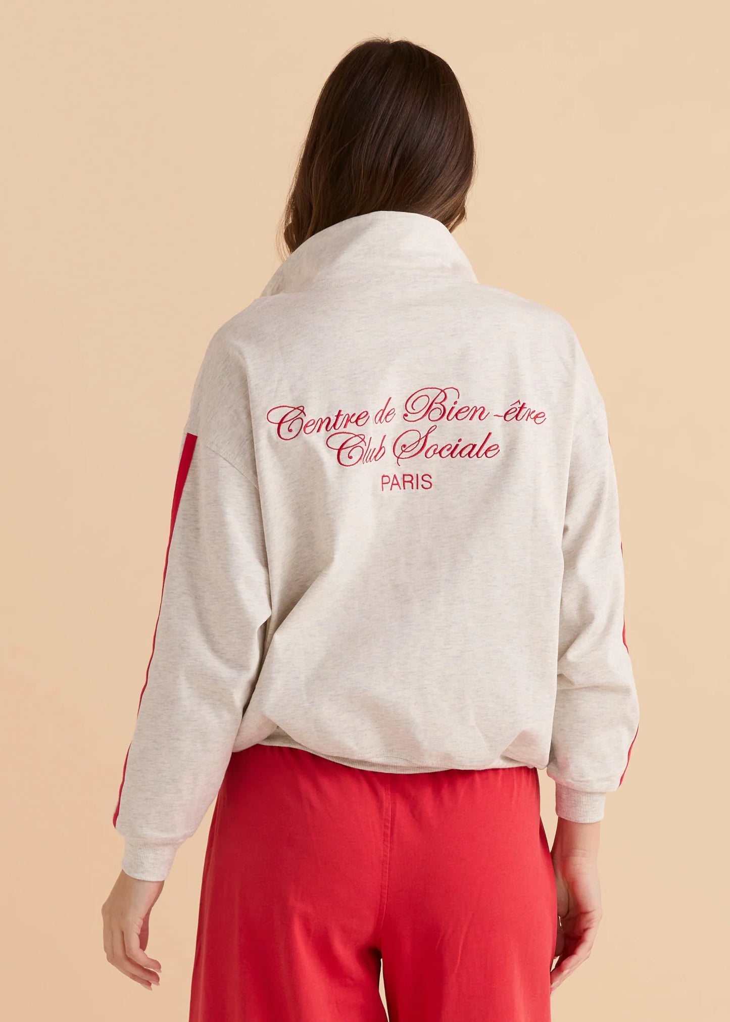 Betty Basics Rocco Quarter Zip Sweatshirt | Grey Marle