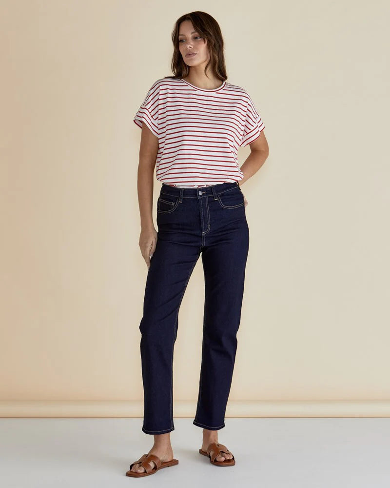 BETTY BASICS STELLA STRAIGHT LEG JEAN INDIGO