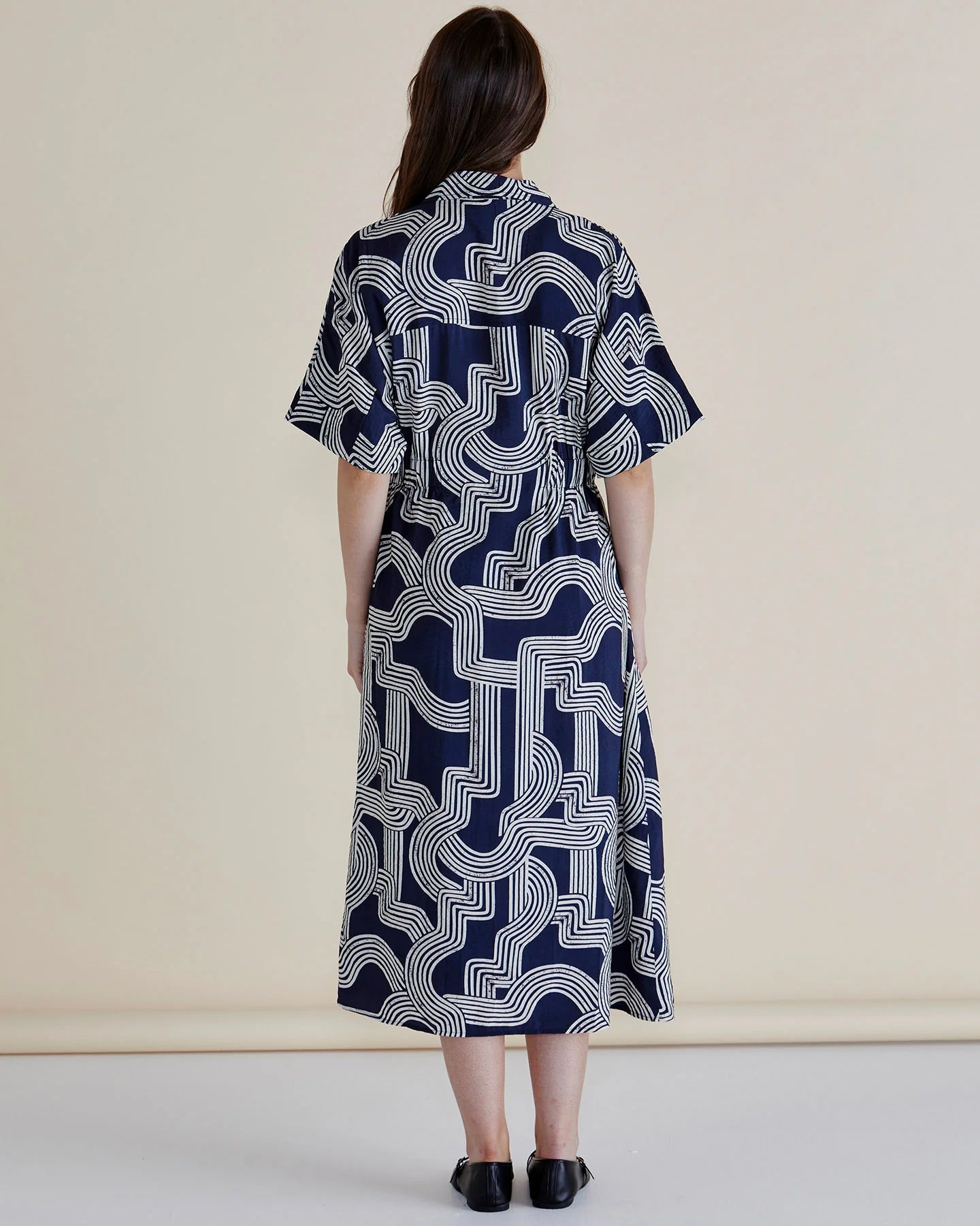 BETTY BASICS SKYE DRESS NAVY GEO