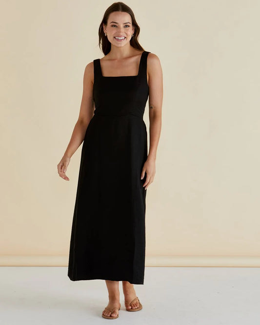 BETTY BASICS TEGAN MIDI DRESS BLACK